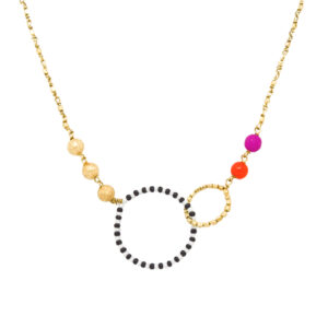 Asymetrical zebra necklace