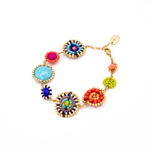 Multi-coloured zebra bracelet