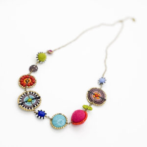 Multi-coloured Zebra Necklace