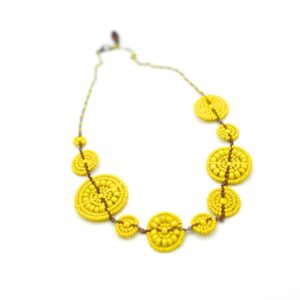 Yellow Asymmetrical Necklace