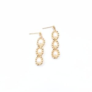 Three pearl drop Earrings